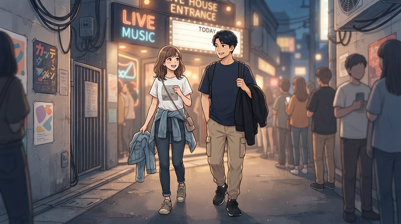 ライブハウスの服装は何を着る？動きやすさと温度差で選ぶ